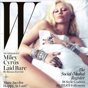 Miley en la portada de la edición de marzo de W Magazine. 